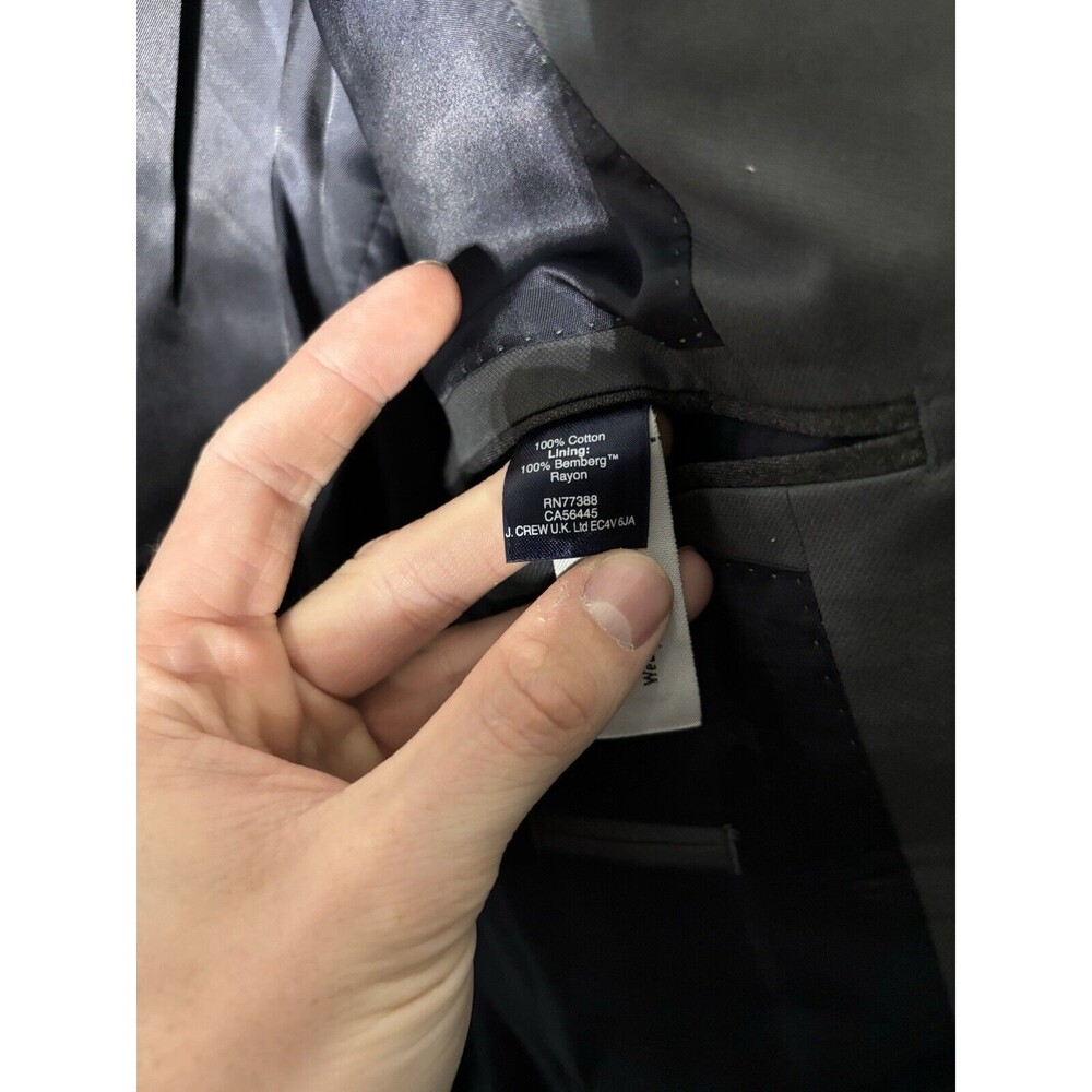 J.Crew Ludlow Italian 100% Cotton Tollegno 1900 Fabric Blazer Size 40R - Picture 3 of 6